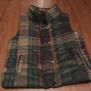 Vanilla Bay Plaid Vest size small worn once